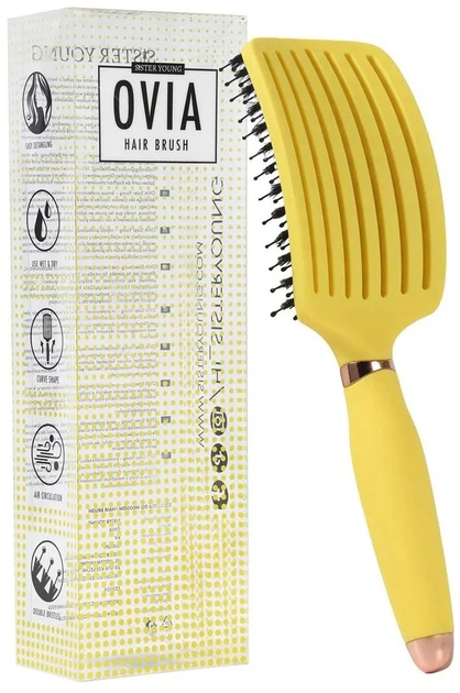 Szczotka do włosów Sister Young Ovia Limonkowa (5906954234100) - obraz 2