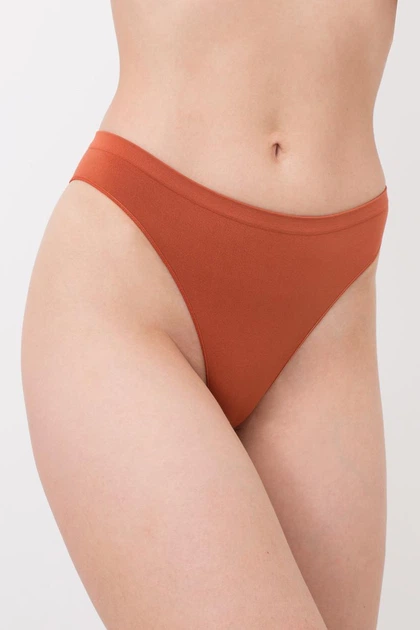 Трусики стринги женские бесшовные Giulia STRING BRIEFS COLOR L/XL Orange-burnt sienna, Женские трусики-стринги - Фото 2 Трусики стринги женские бесшовные Giulia STRING BRIEFS COLOR L/XL Orange-burnt sienna, Женские трусики-стринги - изображение 2