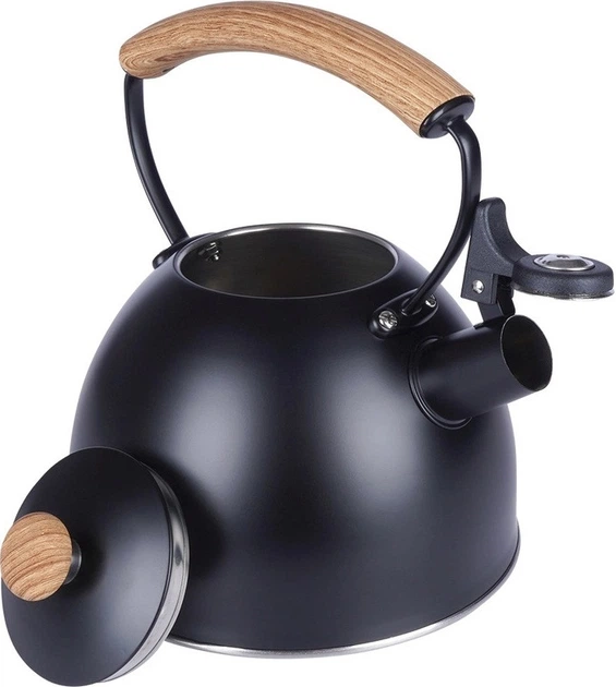 Чайник Vilde зі свистком сталевий чорний 2.5 л (5904316457099) - зображення 4