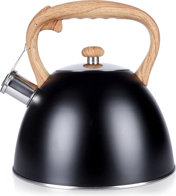 Чайник Vilde зі свистком сталевий чорний 3 л (5907610287584) - зображення 2