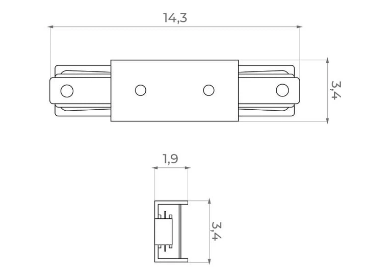  Конектор живлення типу "I" DPM для накладних шин X-Line чорний (5906881209868) - зображення 7