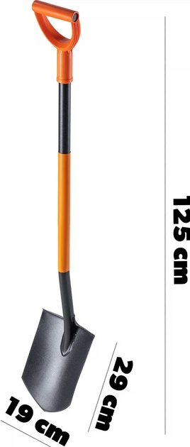 Лопата металева Kadax Minzier 125 x 19 см Чорна (K4201) - зображення 6