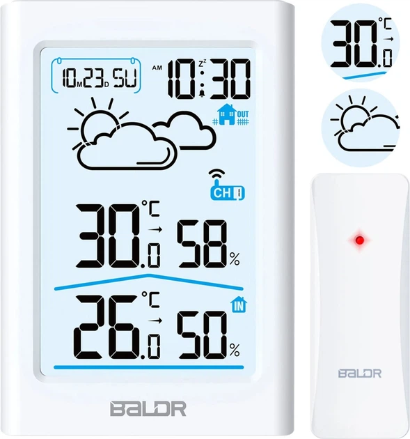 Stacja pogodowa Berdsen BD-911 Biała - obraz 2