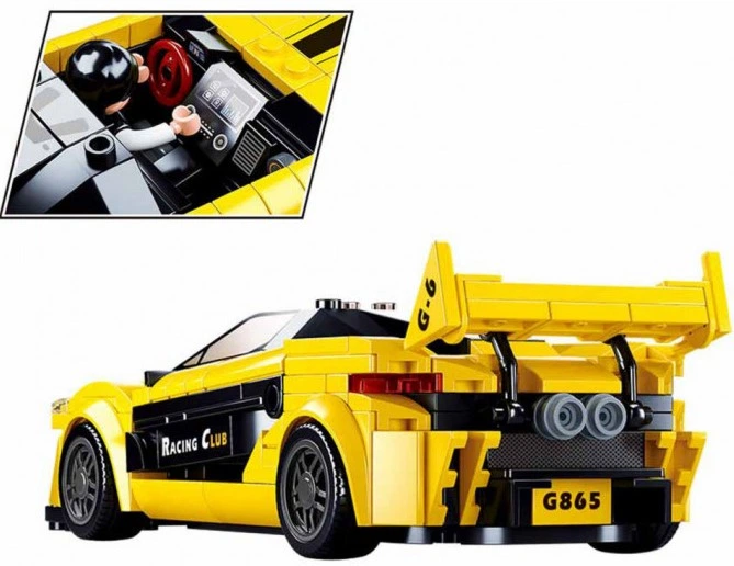 Klocki konstrukcyjne Sluban English Supercar 283 elementy M38-B0956 (6938242958169) - obraz 4