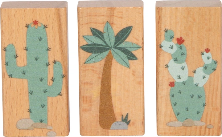 Набір дерев’яних кубиків Small Foot Діно 50 елементів 12621 (4020972126214) - зображення 9