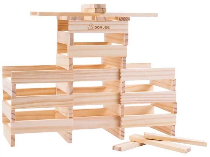 Набір дерев’яних кубиків Dorjee 200 елементів DT26012 (6973840430297) - зображення 3