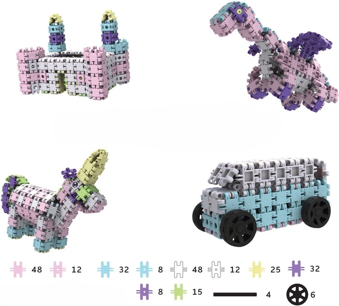 Klocki konstrukcyjne Nano Clics Oink! 250 elementów NC005 (5425002307882) - obraz 3