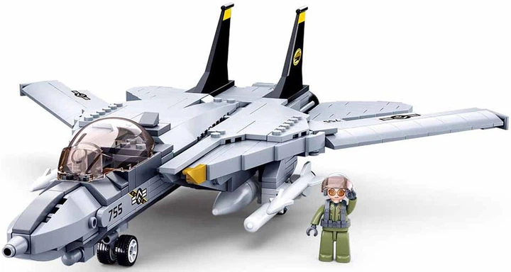 Конструктор Sluban Сучасний реактивний винищувач 404 елементи M38-B0755 (6938242956158) - зображення 2