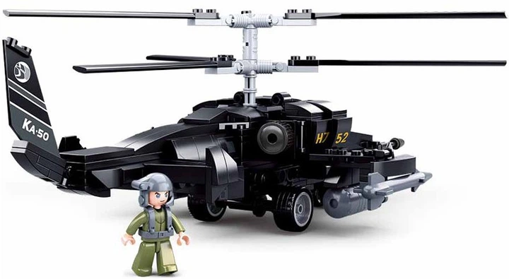 Klocki konstrukcyjne Sluban Combat helicopter 330 elementów M38-B0752 (6938242956127) - obraz 4