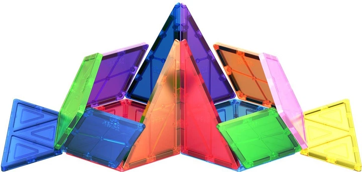Klocki magnetyczne Picasso Tiles Geometria 16 elementów PT16 (0817338021979) - obraz 5