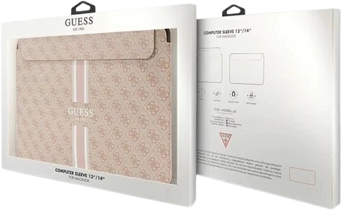 Сумка для ноутбука Guess 4G Printed Stripes 14" Pink (3666339120559) - зображення 4