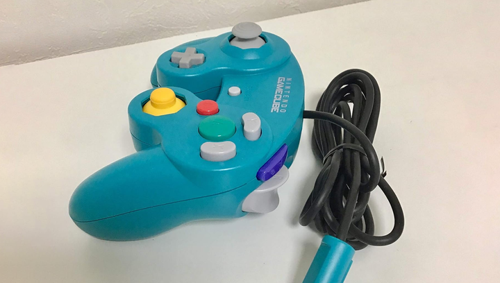 Геймпад Дротовий Nintendo GameCube DOL-003 Emerald Blue 2m Б/У - зображення 3