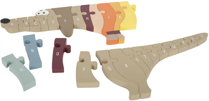 Пазл дерев'яний Small Foot Собака з літерами та формами 26 елементів 5410867 (4020972124135) - зображення 4