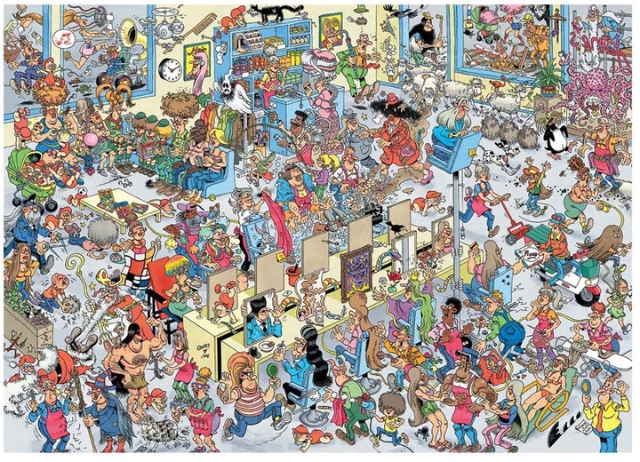 Пазл Jan van Haasteren Jigsaw: У перукаря 1000 елементів 2051717 (8721017604327) - зображення 2