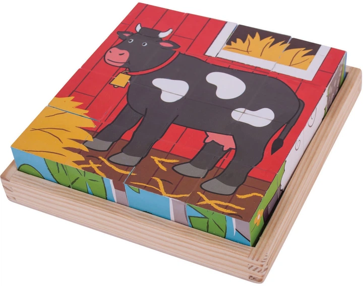 Пазл дерев'яний Bigjigs Домашні тварини 16 елементів 2999678 (691621537985) - зображення 5