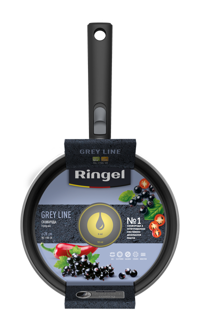 Сковорода со съемной ручкой Ringel Grey Line 28 см (RG-1155-28) - изображение 4