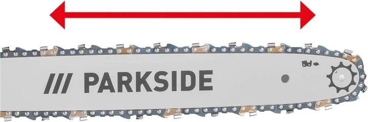 Електрична ланцюгова пила Parkside PKS 2200 A1 потужність 2200 Вт шина 46 см - Фото 6 Електрична ланцюгова пила Parkside PKS 2200 A1 потужність 2200 Вт шина 46 см - зображення 6