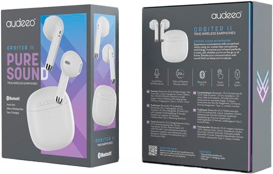 Słuchawki Audeeo Orbiter II White (AOORBIT2/WE) - obraz 2