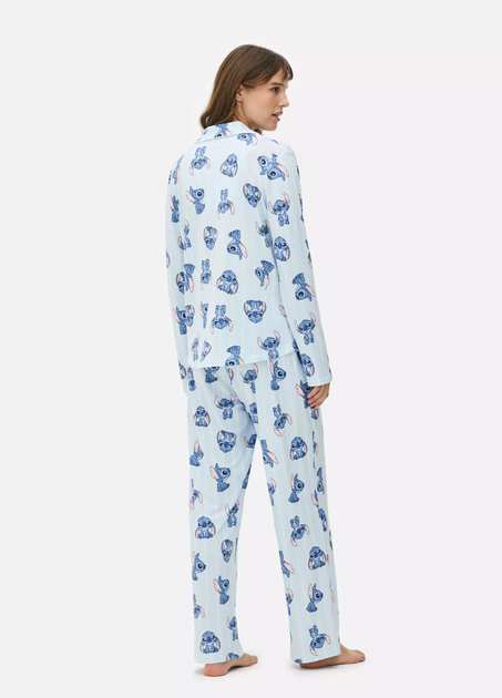 Пижама Primark Cosy Printed Boyfriend Pyjamas XS Домашний комплект Голубой (8578) - изображение 4