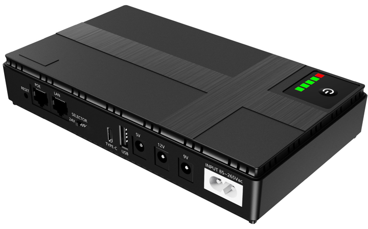 ИБП для роутера (маршрутизаторов) Yepo DC-UPS YP-36W/12000 (36W/12000mAh/LiFePO4) (6925112969776) - Фото 4 ИБП для роутера (маршрутизаторов) Yepo DC-UPS YP-36W/12000 (36W/12000mAh/LiFePO4) (6925112969776) - изображение 4