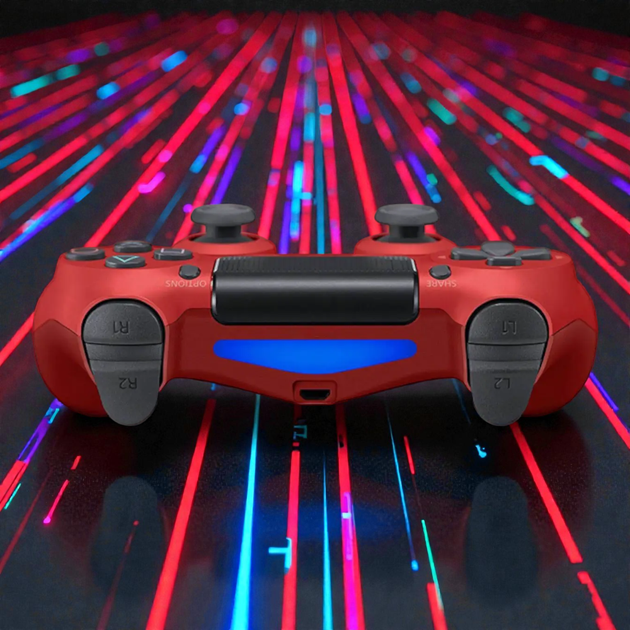 Беспроводной джойстик для PS4 Красный игровой геймпад Bluetooth джойстик Dual Shock PS4 - Фото 2 Беспроводной джойстик для PS4 Красный игровой геймпад Bluetooth джойстик Dual Shock PS4 - изображение 2