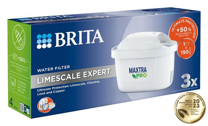 Набор картриджей BRITA Maxtra Pro Limescale для жесткой воды 3 шт (1051769) - изображение 7