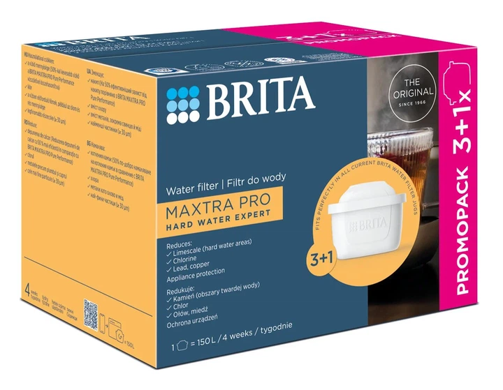 Набор Картриджей BRITA Maxtra Pro Limescale для жесткой воды 3+1 шт (1051773) - изображение 2