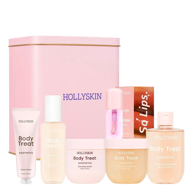 Подарунковий набір косметики для жінок Hollyskin Body Treat Pashmina, 6 продуктів - Фото 1 Подарунковий набір косметики для жінок Hollyskin Body Treat Pashmina, 6 продуктів - зображення 1