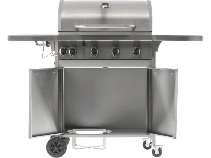 Gazowy grill Lund 99655 AKKA 4 + 1 żeliwny ruszt (5906083092190) - obraz 4