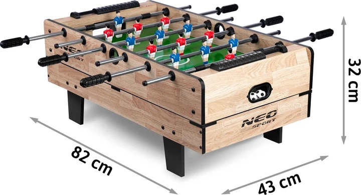 Ігровий стіл Neo Sport 4в1 82x43x32 см дерев'яний NS-800 (5903890605803) - зображення 16