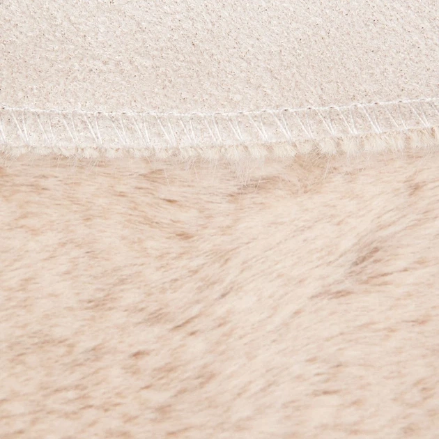 Килим HOMLA Falen з імітації хутра, круглий 90 см Бежевий 241718 (5906496750540) - зображення 3