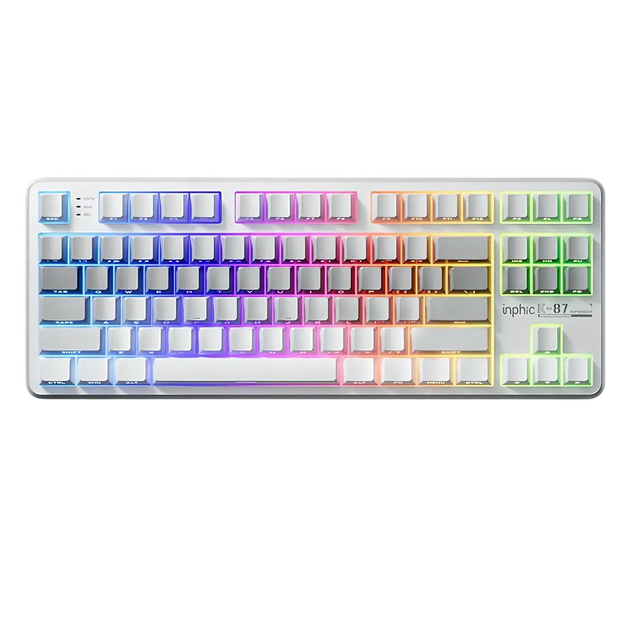 Клавиатура INPHIC K87 Black-Gold Switch Side Printed Gradient Grey - Фото 1 Клавиатура INPHIC K87 Black-Gold Switch Side Printed Gradient Grey - изображение 1