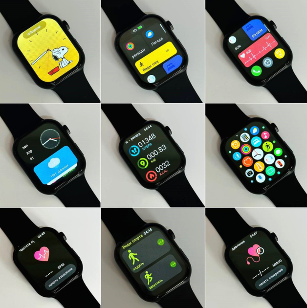 Смарт-годинник Smart Watch HR3 Pro Max 46 mm з 2 ремінцями та з TWS рожевий - зображення 8