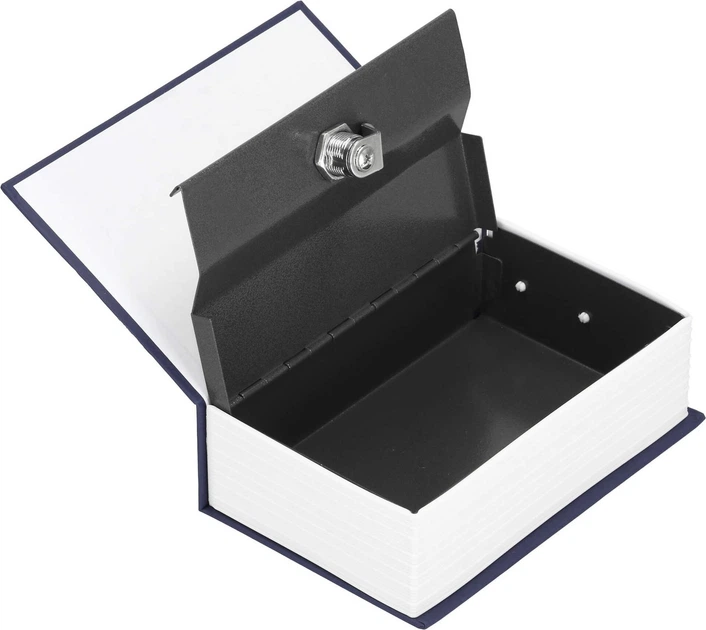 Кешбокс для грошей Springos металевий 26.5 x 20 x 6.5 см Книга Темно-синій HA5048 (5907719430706) - зображення 5