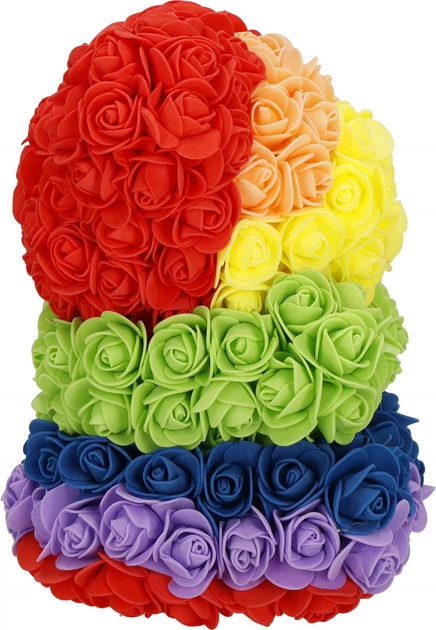 Ведмедик з троянд Springos 25 см з коробкою Веселка HA7394 (5907719471297) - зображення 3