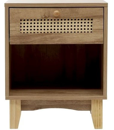 Приліжкова тумба HOMLA NOTTO з ротангом 40 x 35 x 50 см (5904183849669) - зображення 2