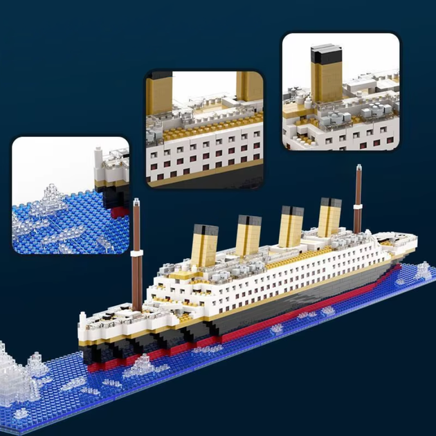 Конструктор корабль Титаник Titanic 57 см 1878 деталей - изображение 7