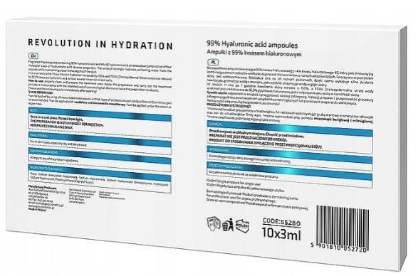 Koncentrat w ampułkach do twarzy APIS Professional 99% Hyaluronic Acid 3 ml x 10 szt (5901810052720) - obraz 2