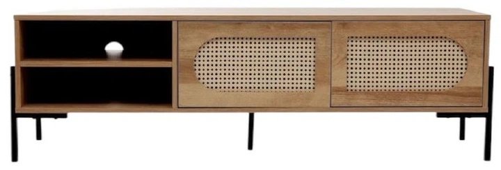 Тумба під телевізор HOMLA NOTTO з ротангом 120 x 40 x 45 см (5904183849652) - зображення 3