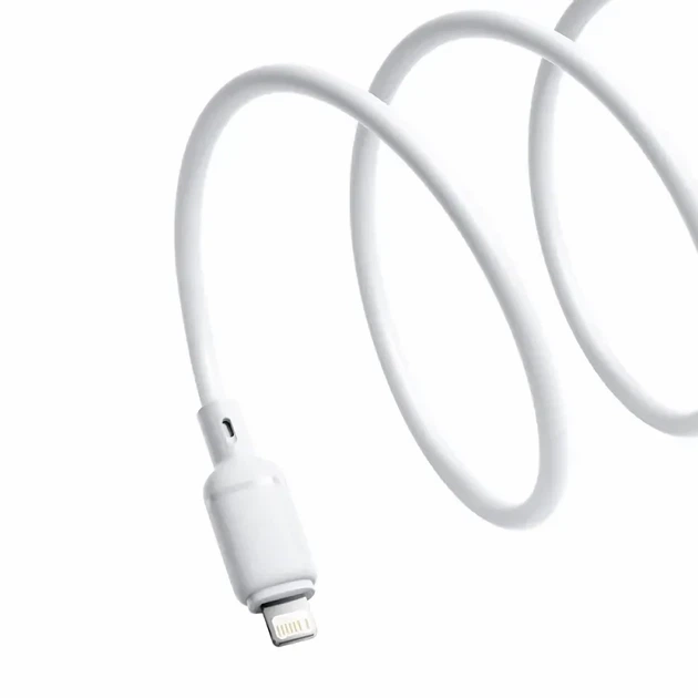 Кабель Baseus Silky Series Fast Charging Lightning 2.4A (1m) white - зображення 4