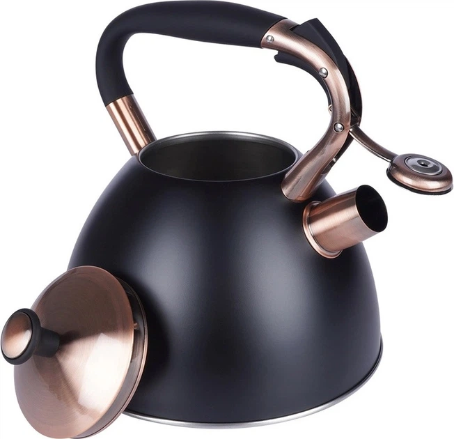 Чайник Vilde зі свистком сталевий чорний 3 л (5904316457082) - зображення 5