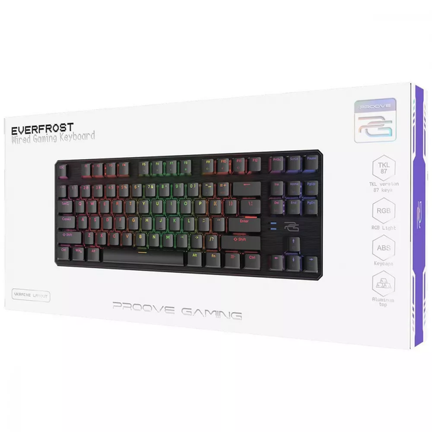 Ігрова механічна клавіатура Proove Gaming Everfrost (Ukraine Layout) Black - Фото 5 Ігрова механічна клавіатура Proove Gaming Everfrost (Ukraine Layout) Black - зображення 5