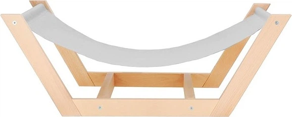 Legowisko dla psa i kota Springos drewniany hamak 70 x 40 cm Szare DB0001 (5907719482798) - obraz 3