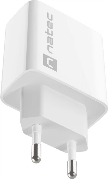 Ładowarka sieciowa Natec Ribera 20W 1 x USB-A + 1 x USB-C White (NUC-2061) - obraz 2