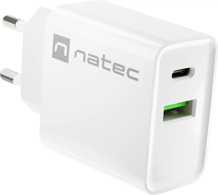 Ładowarka sieciowa Natec Ribera 20W 1 x USB-A + 1 x USB-C White (NUC-2061) - obraz 6