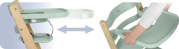 Krzesełko do karmienia Nukido Timo drewniane Zielone (5903890630614) - obraz 7