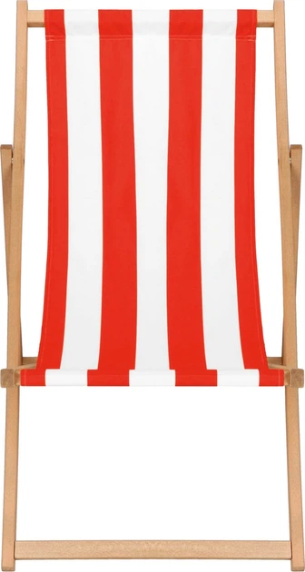 Дерев'яний шезлонг Springos для саду 3-ступінчасте регулювання Біло-червоний (DC0006WRS) - зображення 6