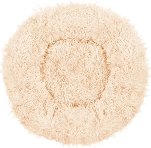 Лежак для собак та котів Springos плюшевий 70 см Кремовий PA0116 (5907719411583) - зображення 2