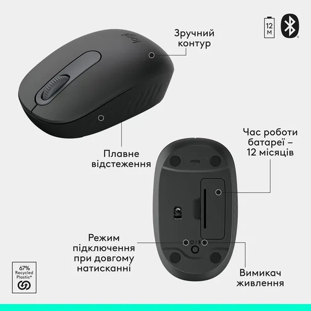 Комплект клавіатура та миша Logitech MK250 920-013823 - изображение 7