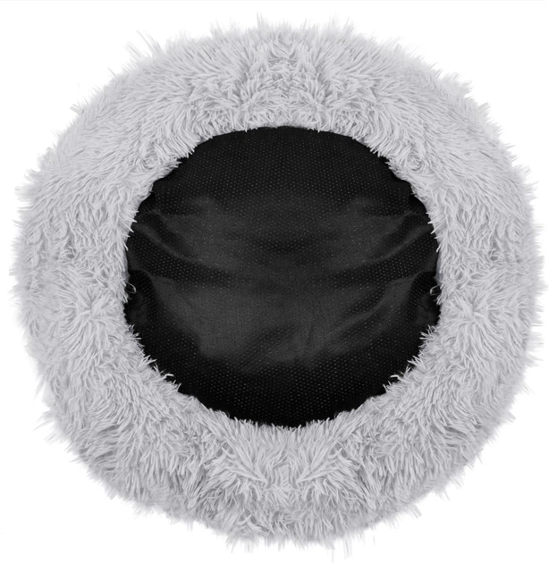 Лежак для собак та котів Springos плюшевий 110 см Сірий PA0128 (5907719411798) - зображення 3